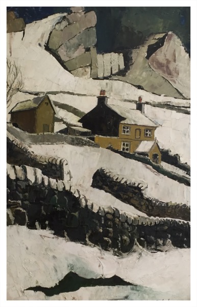 England, Frederick J NDD ATC (London) MFPS (1939 – ) Winter, Below Five Clouds, the Roaches
