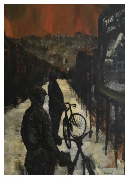England, Frederick J NDD ATC (London) MFPS (1939 – ) Newcastle Station Railings Towards Shelton Circa 1960