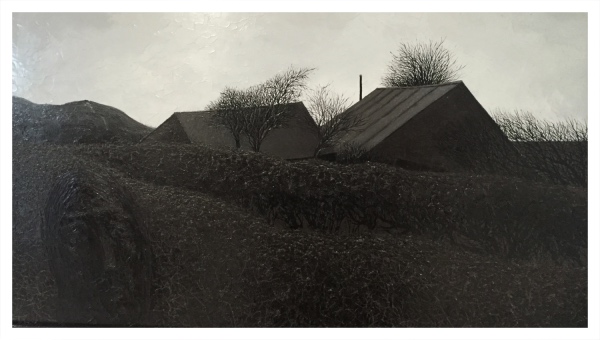 Simcock, Jack (1929-2012) Bare Trees and Roofs