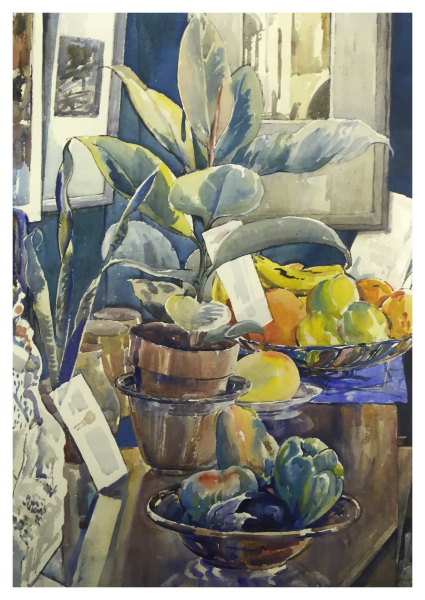 Haggar, Reginald George (1905–1988) Still Life with Exotic Fruits and Plants