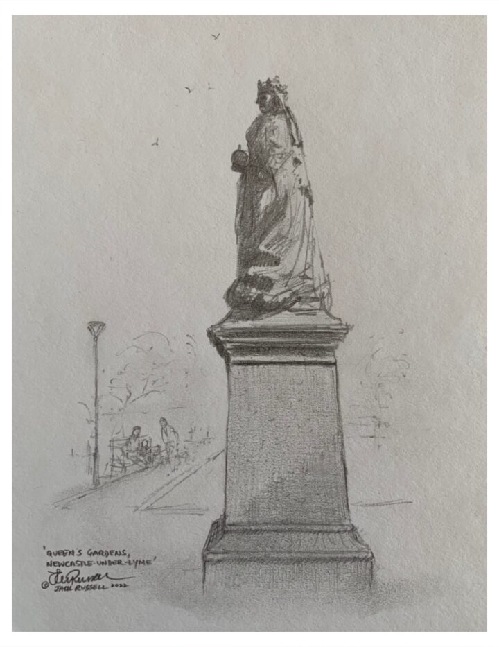 Russell, Jack MBE (1963 – ) Queens Gardens, Newcastle under Lyme