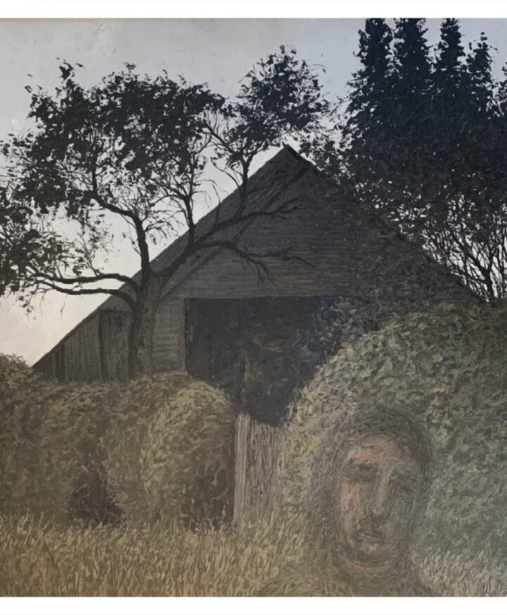 Simcock, Jack (1929-2012) Head, Shed and Tree