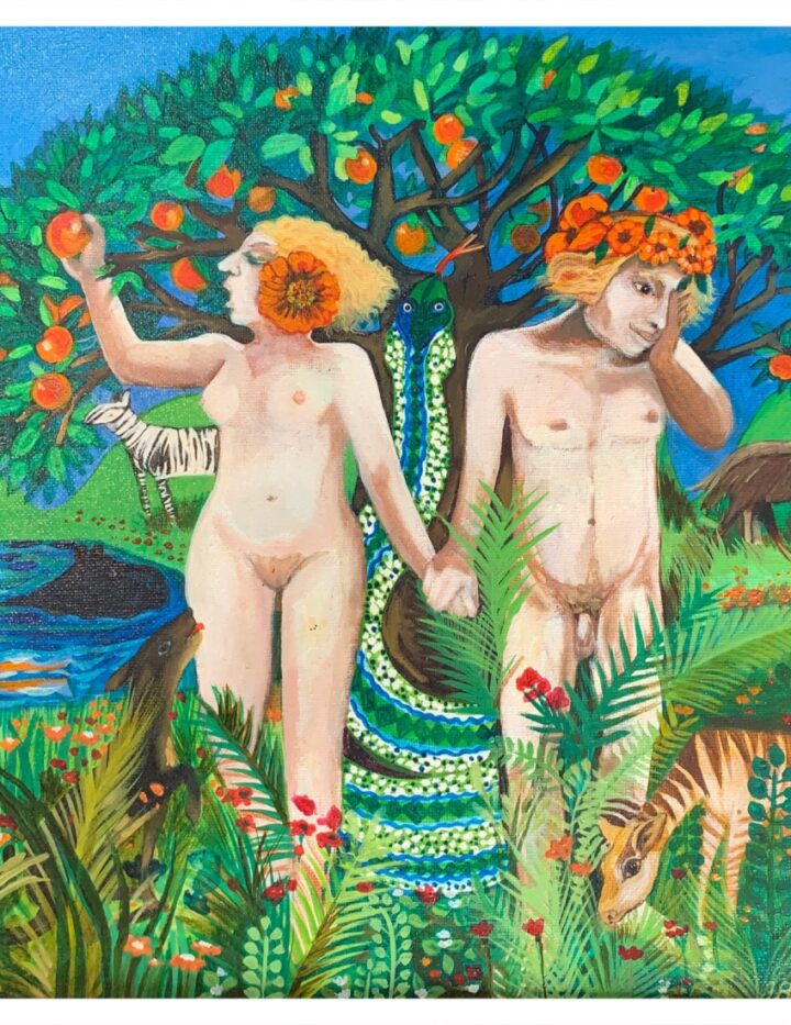 June Burnett (1936 - 2010) Adam and Eve