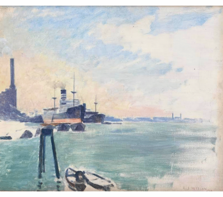 Watson, Leslie Joseph (1906 – 1992) Collier at Battersea Power Station